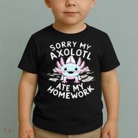 Sorry My Axolotl Ate My Homework Kawaii Axolotl Toddler T-Shirt thumb 2