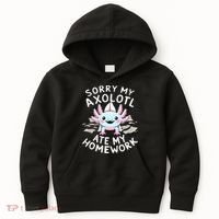Sorry My Axolotl Ate My Homework Kawaii Axolotl Kids Hoodie thumb 0