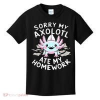 Sorry My Axolotl Ate My Homework Kawaii Axolotl Kids T-Shirt thumb 0