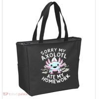 Sorry My Axolotl Ate My Homework Kawaii Axolotl Tote Bag thumb 2