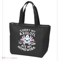 Sorry My Axolotl Ate My Homework Kawaii Axolotl Tote Bag thumb 3