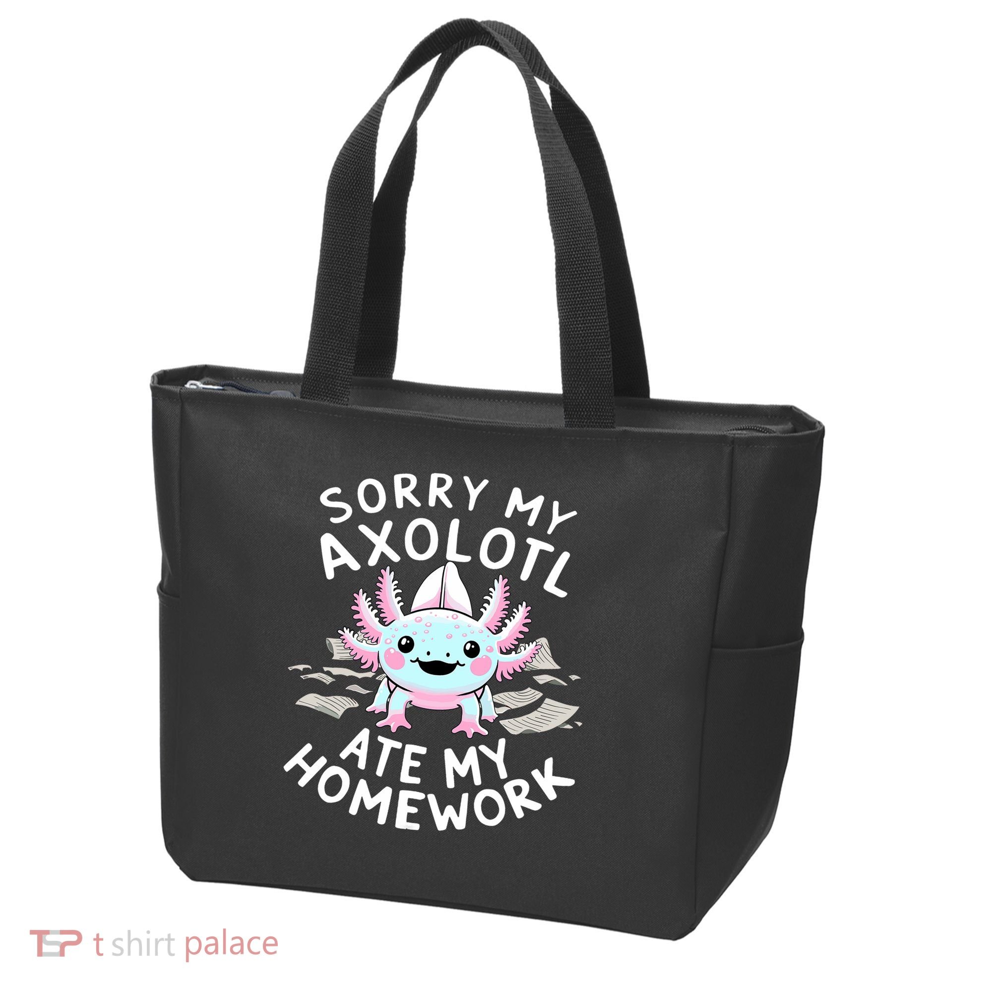 Sorry My Axolotl Ate My Homework Kawaii Axolotl Tote Bag