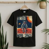 Space Man Astronaut Retro I Need More Space T-Shirt thumb 2