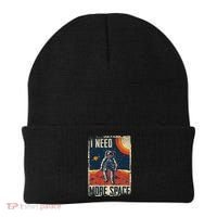 Space Man Astronaut Retro I Need More Space Beanie thumb 0