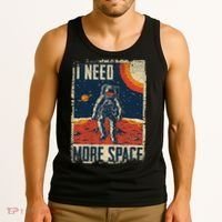 Space Man Astronaut Retro I Need More Space Tank Top thumb 3