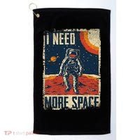 Space Man Astronaut Retro I Need More Space Golf Towel thumb 0