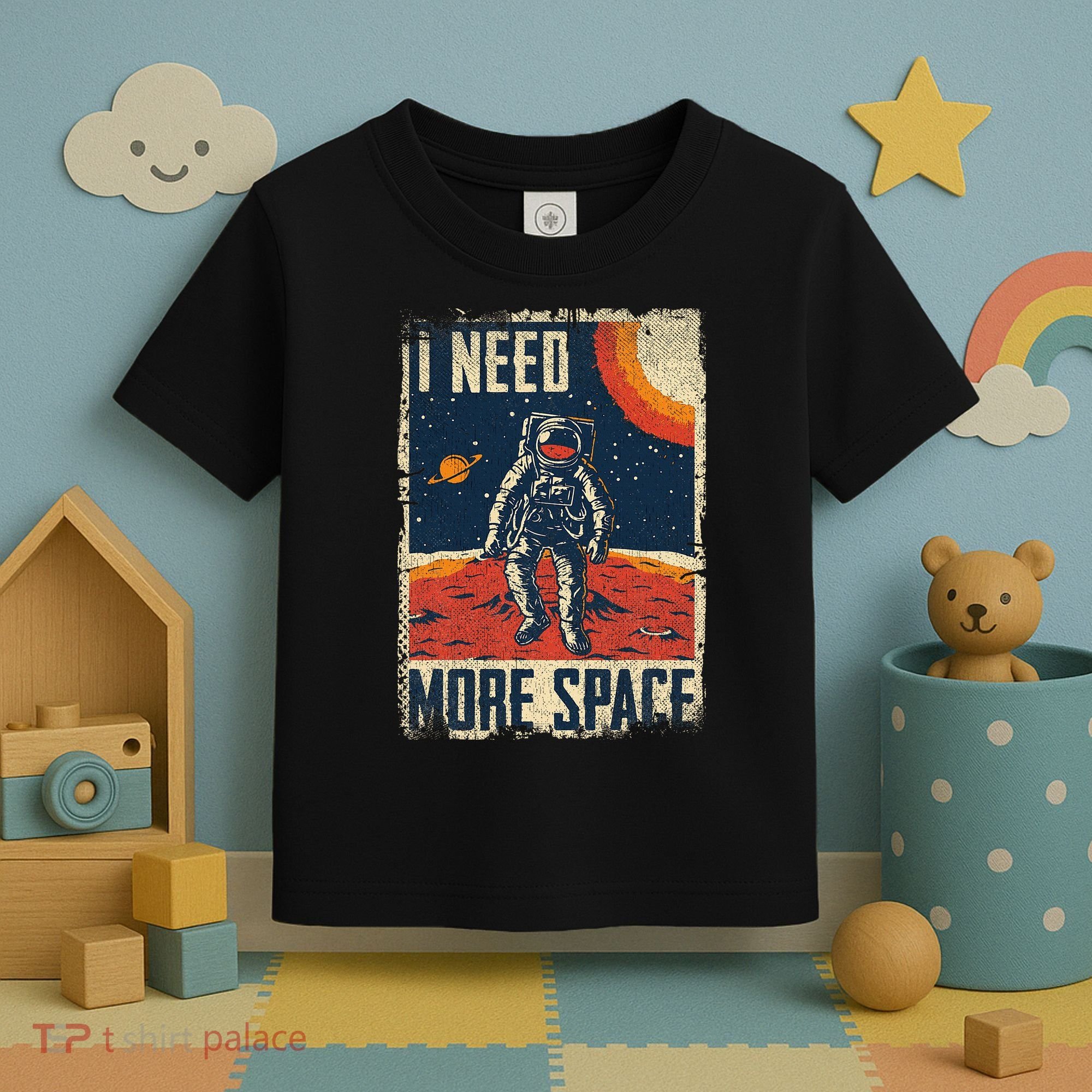 Space Man Astronaut Retro I Need More Space Toddler T-Shirt