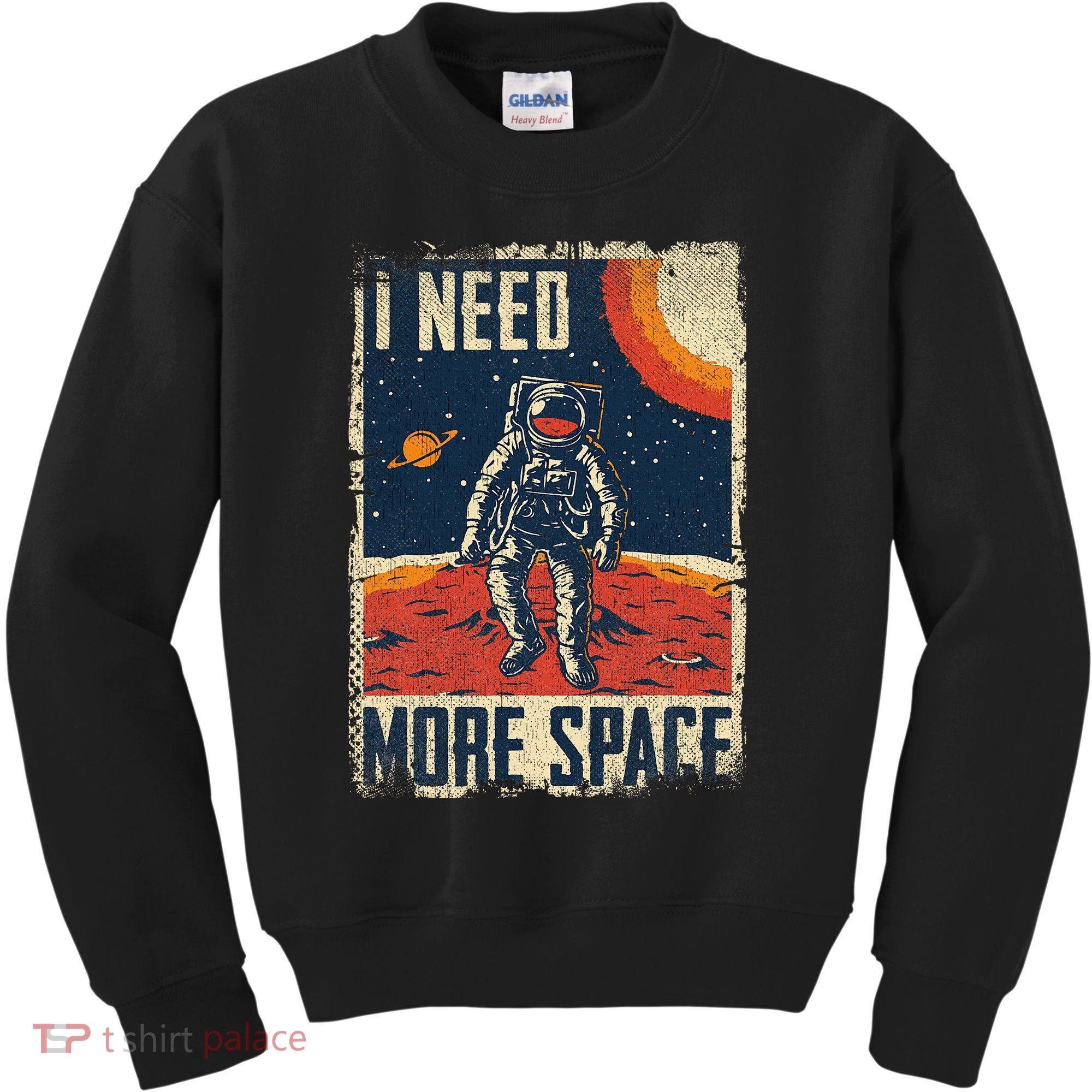 Space Man Astronaut Retro I Need More Space Kids Sweatshirt
