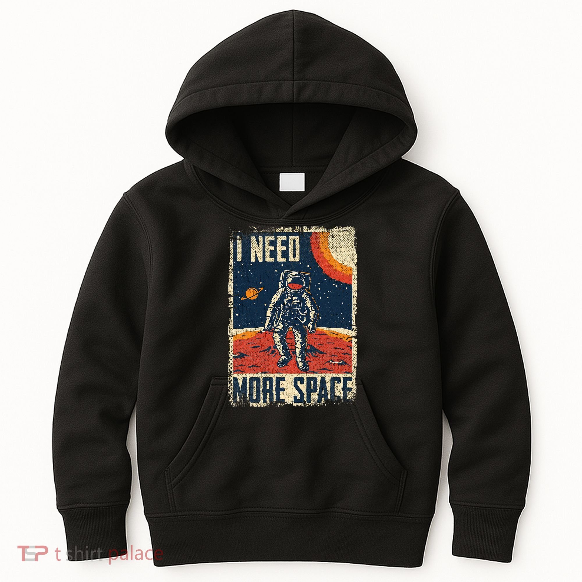 Space Man Astronaut Retro I Need More Space Kids Hoodie