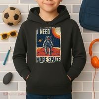 Space Man Astronaut Retro I Need More Space Kids Hoodie thumb 2