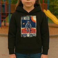 Space Man Astronaut Retro I Need More Space Kids Hoodie thumb 3
