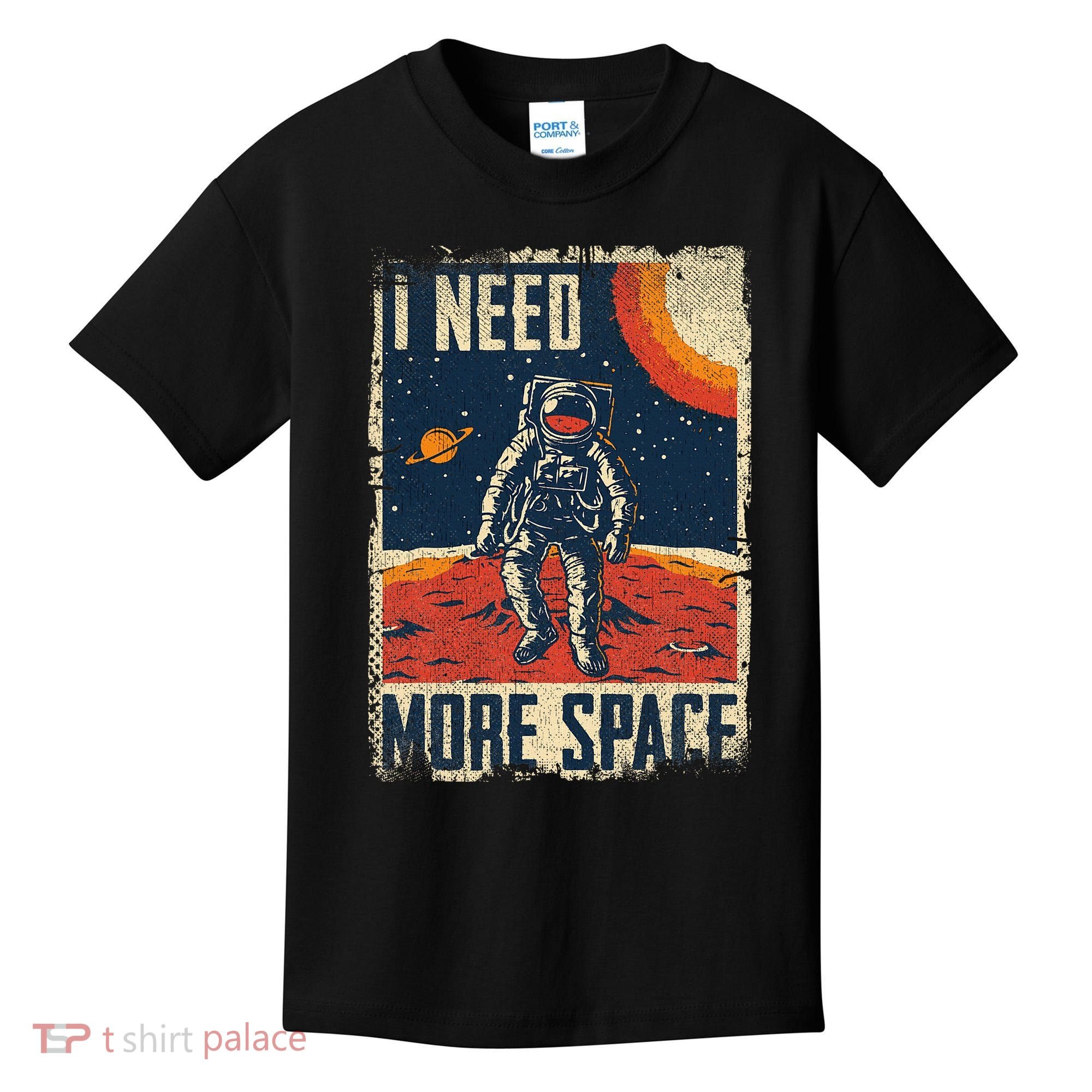 Space Man Astronaut Retro I Need More Space Kids T-Shirt