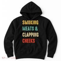 Smoking Meats And Clapping Cheeks Funny BBQ Meat Smoking Hoodie thumb 0
