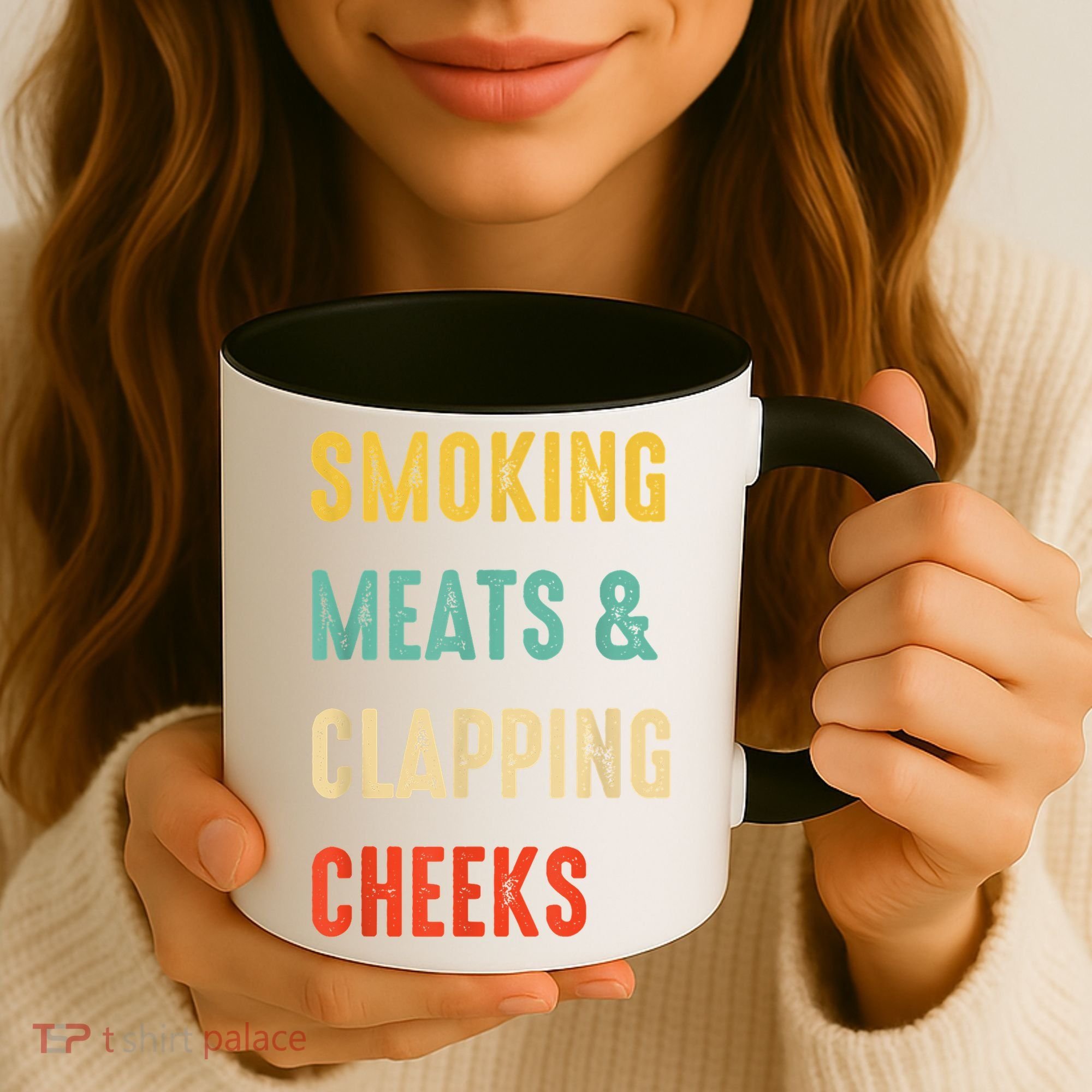 Smoking Meats And Clapping Cheeks Funny BBQ Meat Smoking Coffee Mug