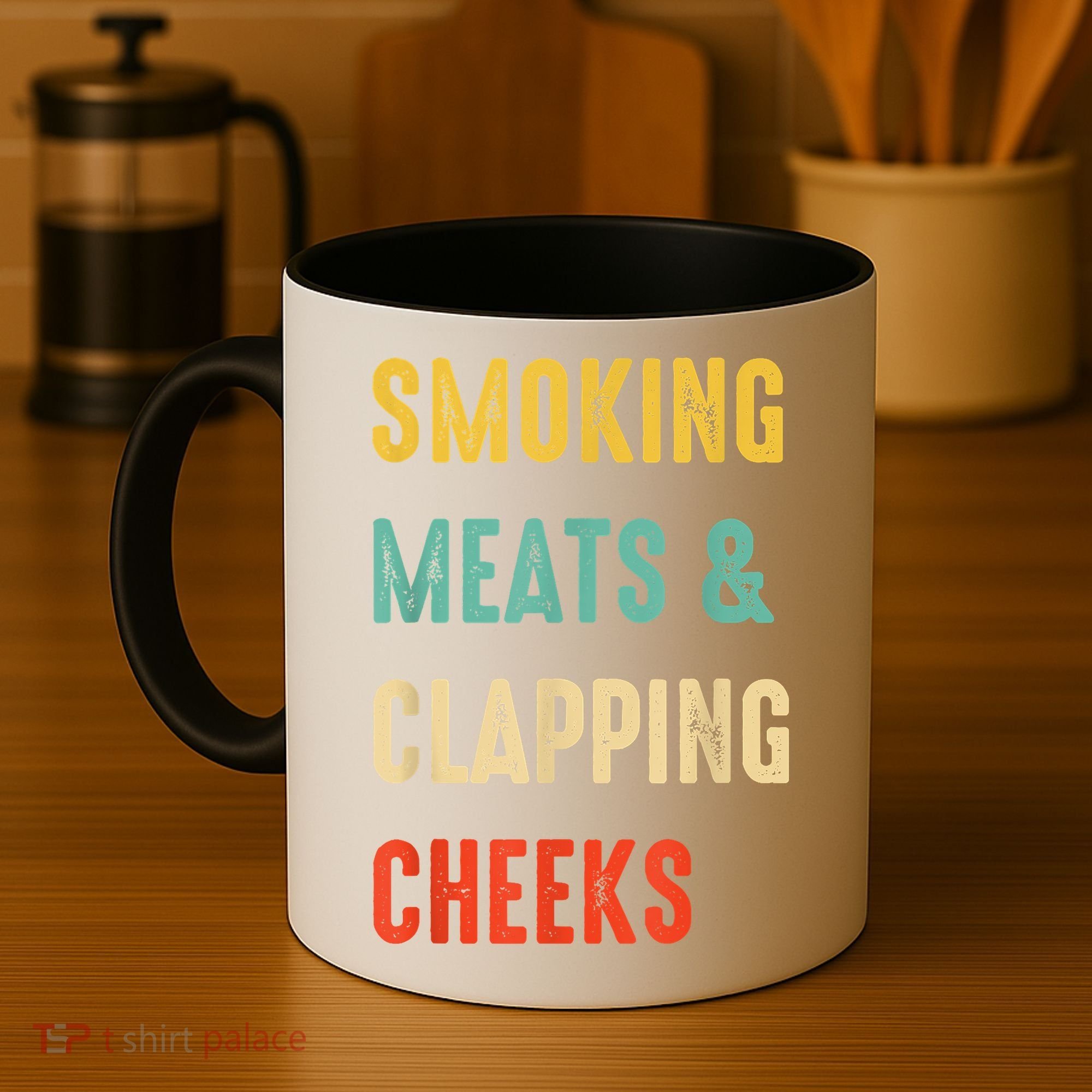 Smoking Meats And Clapping Cheeks Funny BBQ Meat Smoking Coffee Mug