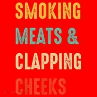 Smoking Meats And Clapping Cheeks Funny BBQ Meat Smoking Santa Hat thumb 1