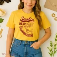 Smoking Meats And Clapping Cheeks Comfort Colors Boxy T-Shirt thumb 2