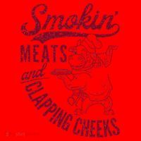 Smoking Meats And Clapping Cheeks Santa Hat thumb 1