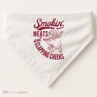 Smoking Meats And Clapping Cheeks USA-Made Doggie Bandana thumb 0