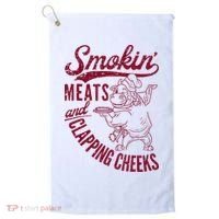 Smoking Meats And Clapping Cheeks Golf Towel thumb 0