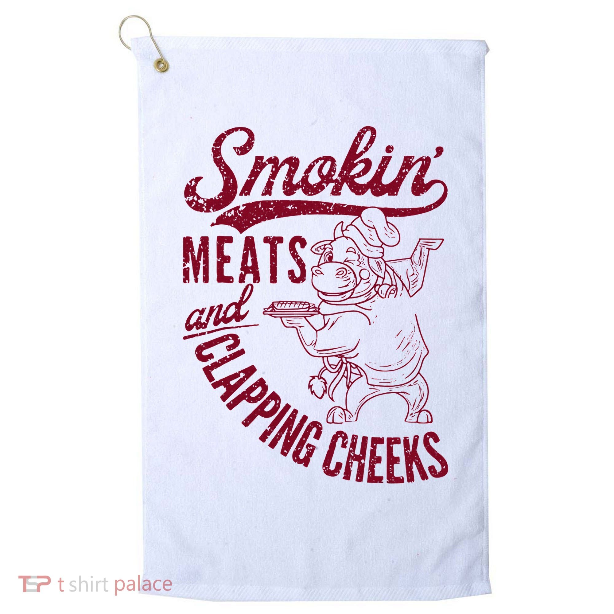 Smoking Meats And Clapping Cheeks Golf Towel