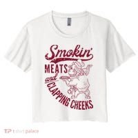 Smoking Meats And Clapping Cheeks Women's Crop Top Tee thumb 0