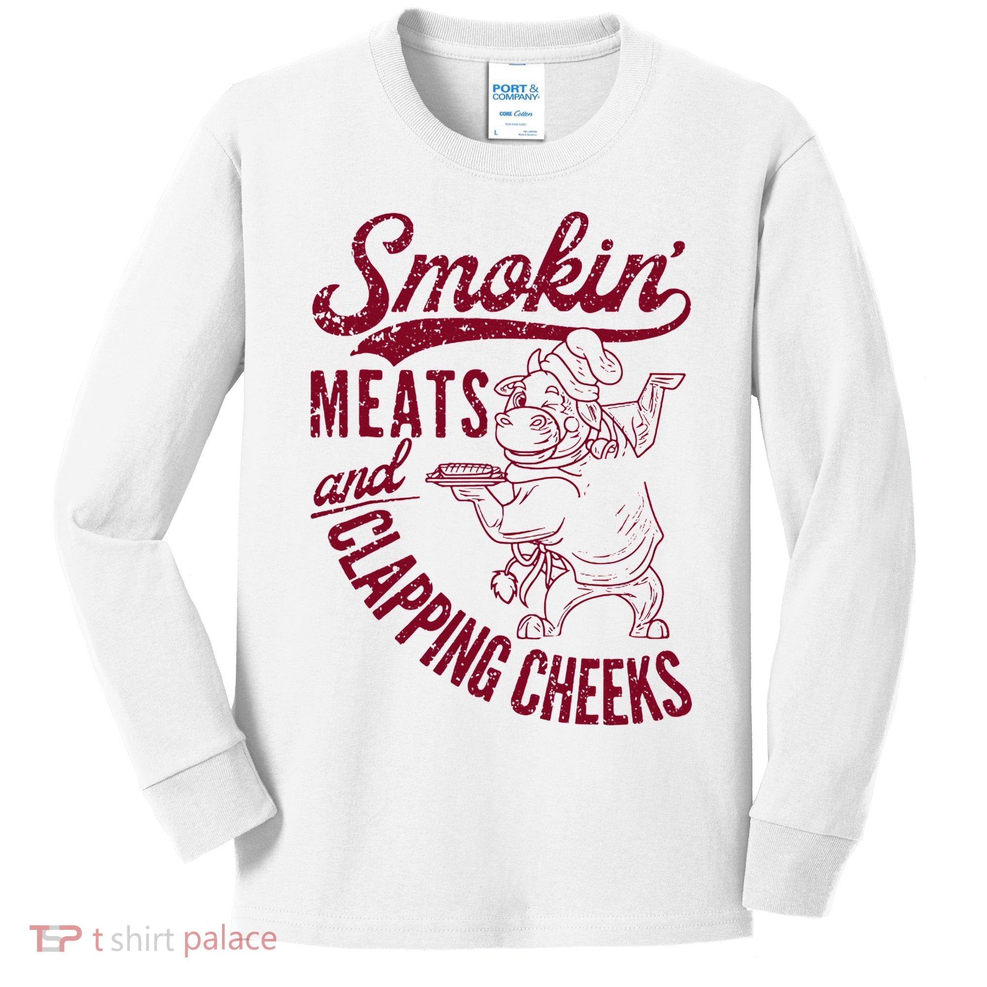 Smoking Meats And Clapping Cheeks Kids Long Sleeve Shirt