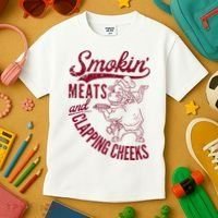 Smoking Meats And Clapping Cheeks Kids T-Shirt thumb 3
