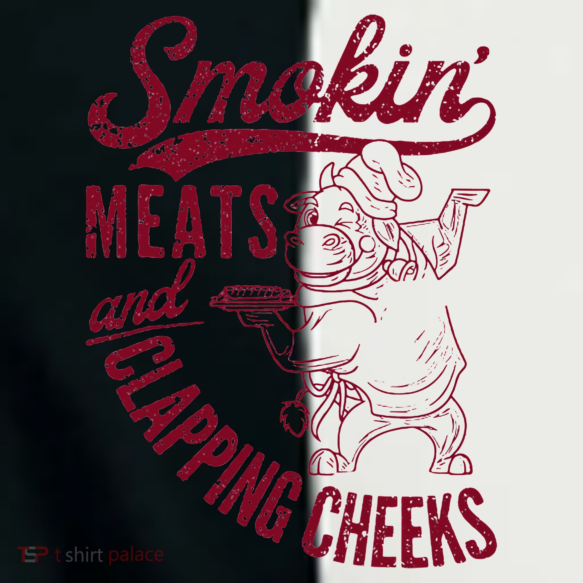Smoking Meats And Clapping Cheeks Women's Tri-Blend 3/4-Sleeve Raglan Shirt