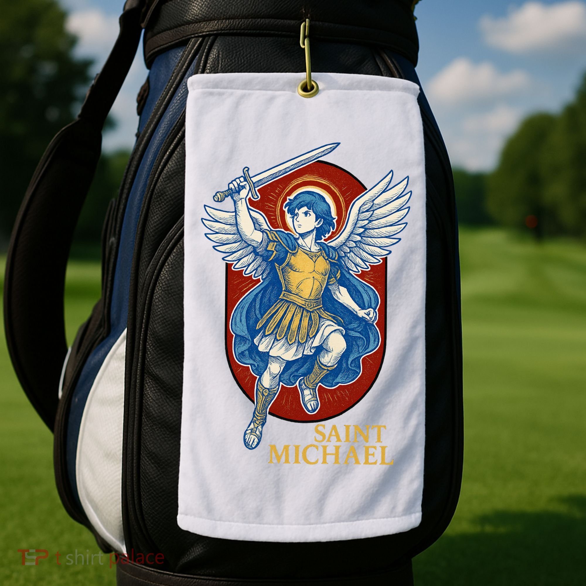 Saint Michael Anime Golf Towel