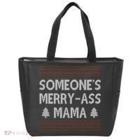 Somones Merry Ass Mama Funny Ugly Christmas Tote Bag thumb 0