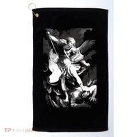 Saint Michael Archangel Angel Catholic Patron Gift Golf Towel thumb 0