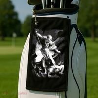 Saint Michael Archangel Angel Catholic Patron Gift Golf Towel thumb 2
