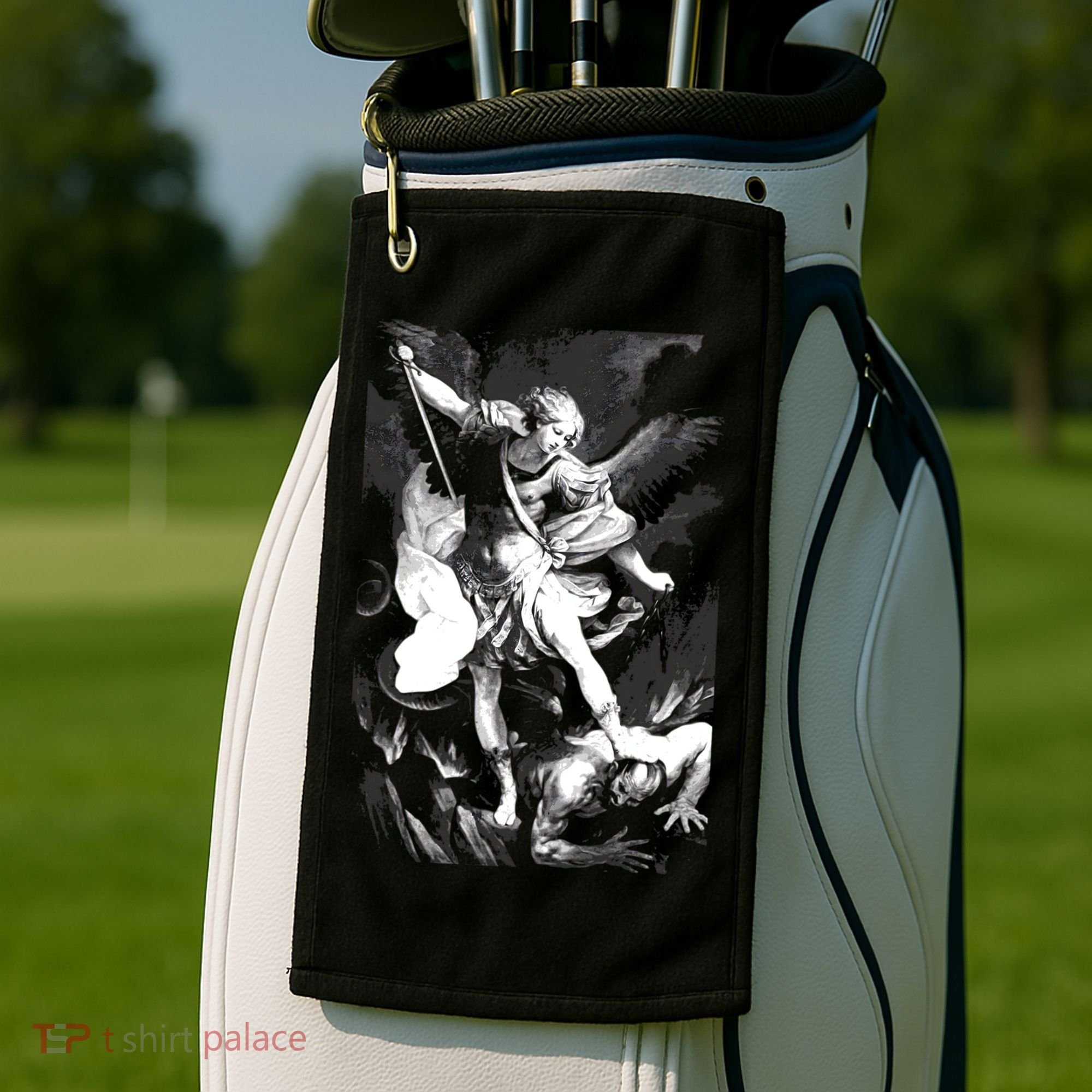 Saint Michael Archangel Angel Catholic Patron Gift Golf Towel