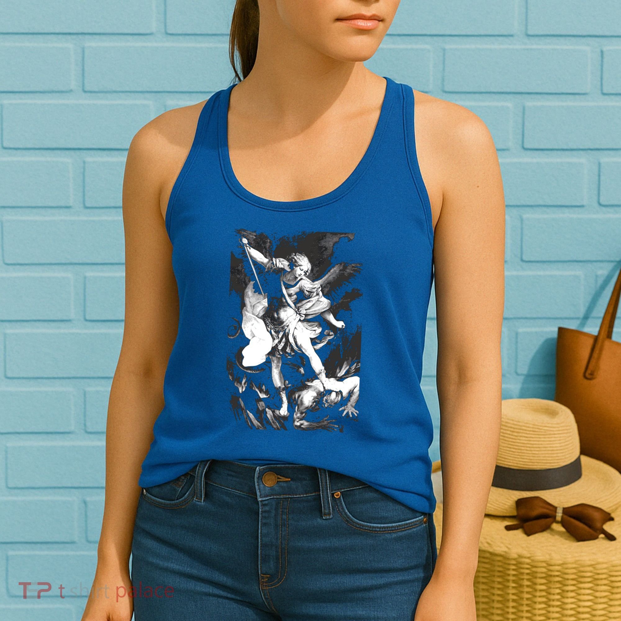 Saint Michael Archangel Angel Catholic Patron Gift Women's Tank Top