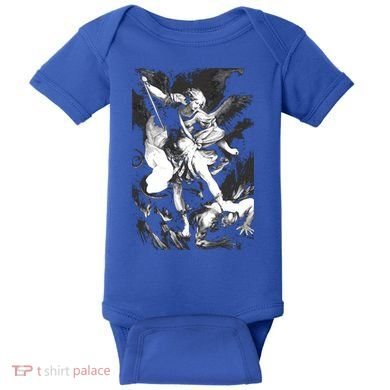Saint Michael Archangel Angel Catholic Patron Gift Baby Bodysuit