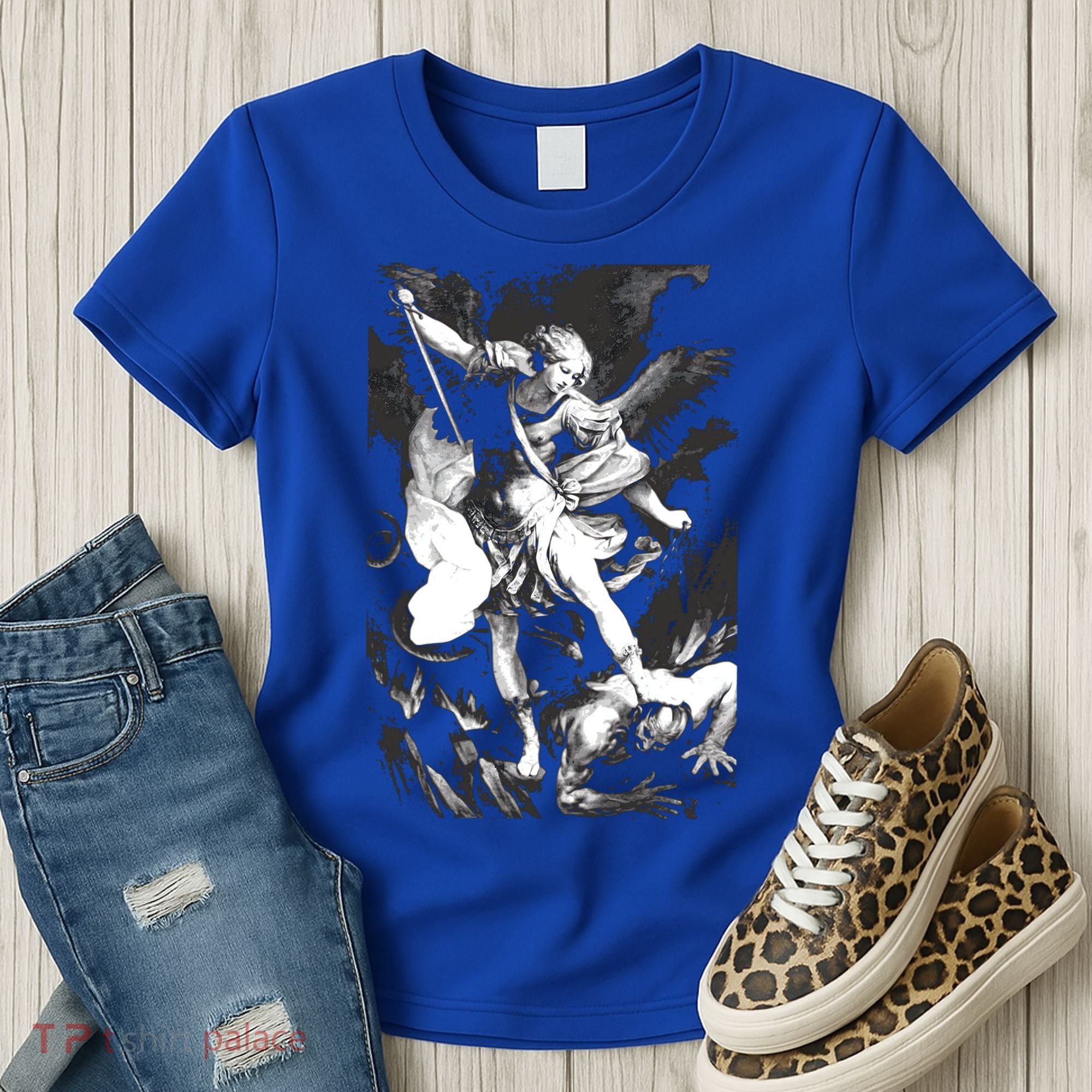 Saint Michael Archangel Angel Catholic Patron Gift Women's T-Shirt