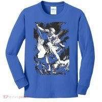 Saint Michael Archangel Angel Catholic Patron Gift Kids Long Sleeve Shirt thumb 0