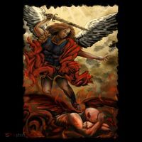 Saint Michael ArchAngel Painting Coaster thumb 2