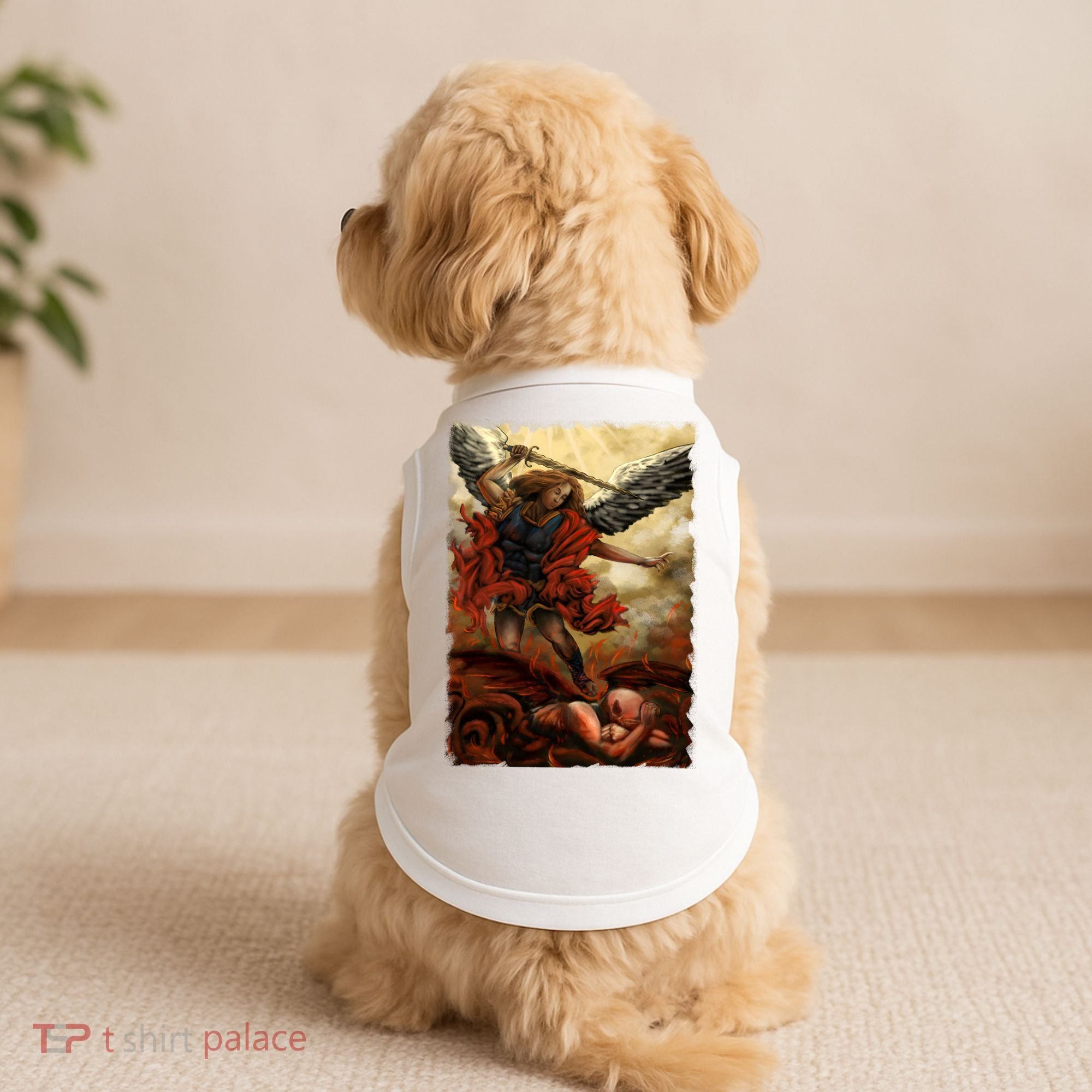 Saint Michael ArchAngel Painting Doggie Tank