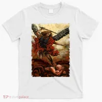 Saint Michael ArchAngel Painting T-Shirt thumb 0