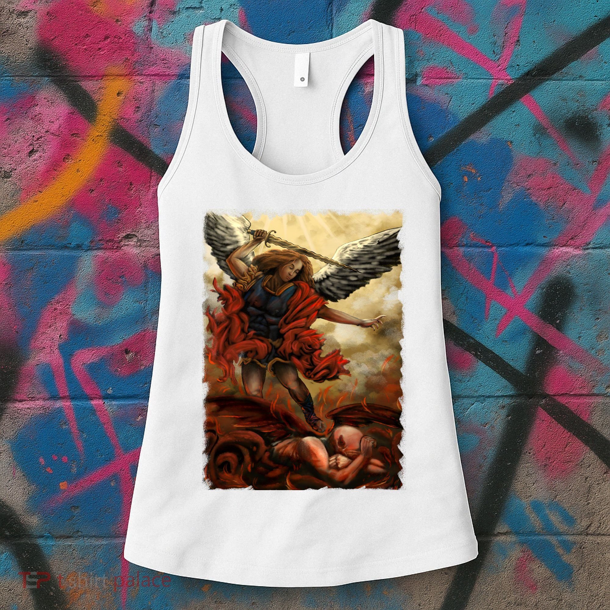 Saint Michael ArchAngel Painting Women's Tank Top
