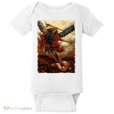 Saint Michael ArchAngel Painting Baby Bodysuit