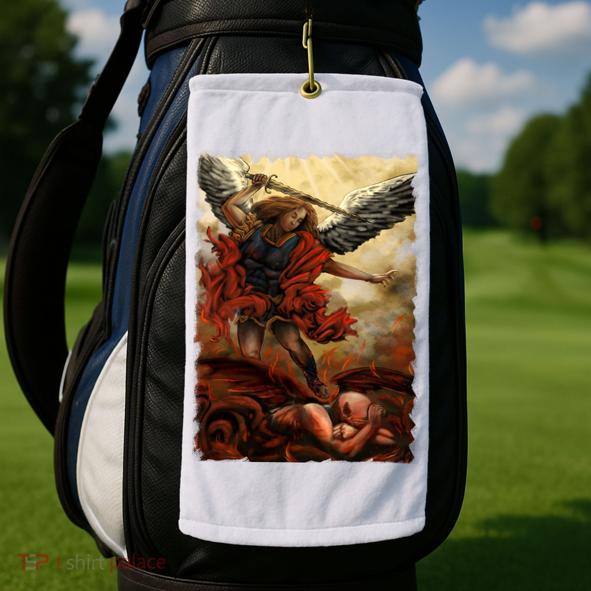 Saint Michael ArchAngel Painting Golf Towel