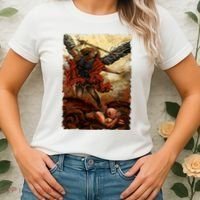 Saint Michael ArchAngel Painting Women's T-Shirt thumb 2