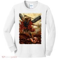 Saint Michael ArchAngel Painting Kids Long Sleeve Shirt thumb 0