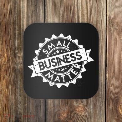 Small Business Matter Stamp Emblem Coaster