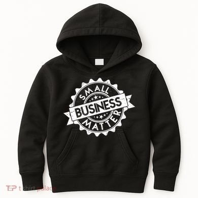 Small Business Matter Stamp Emblem Kids Hoodie