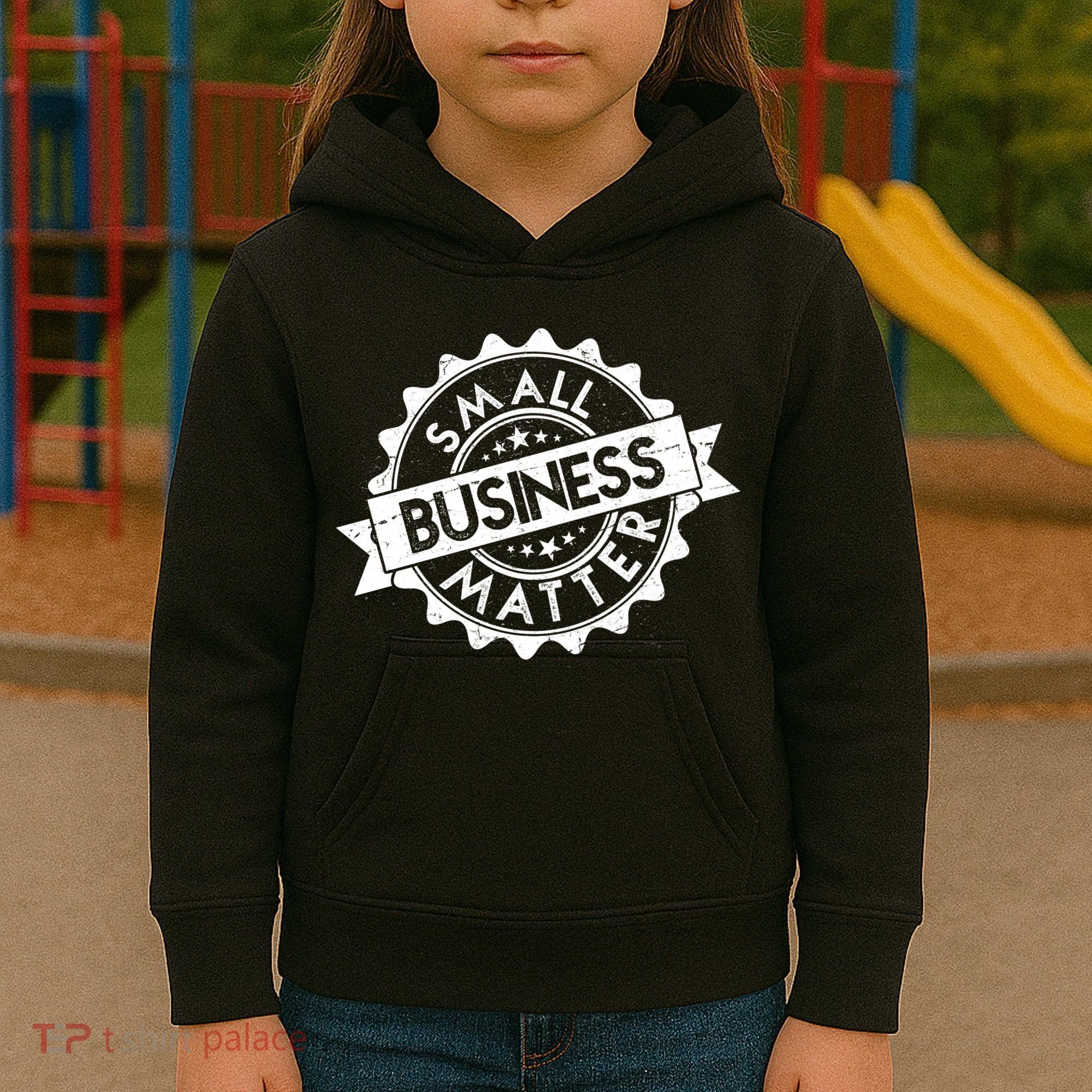 Small Business Matter Stamp Emblem Kids Hoodie