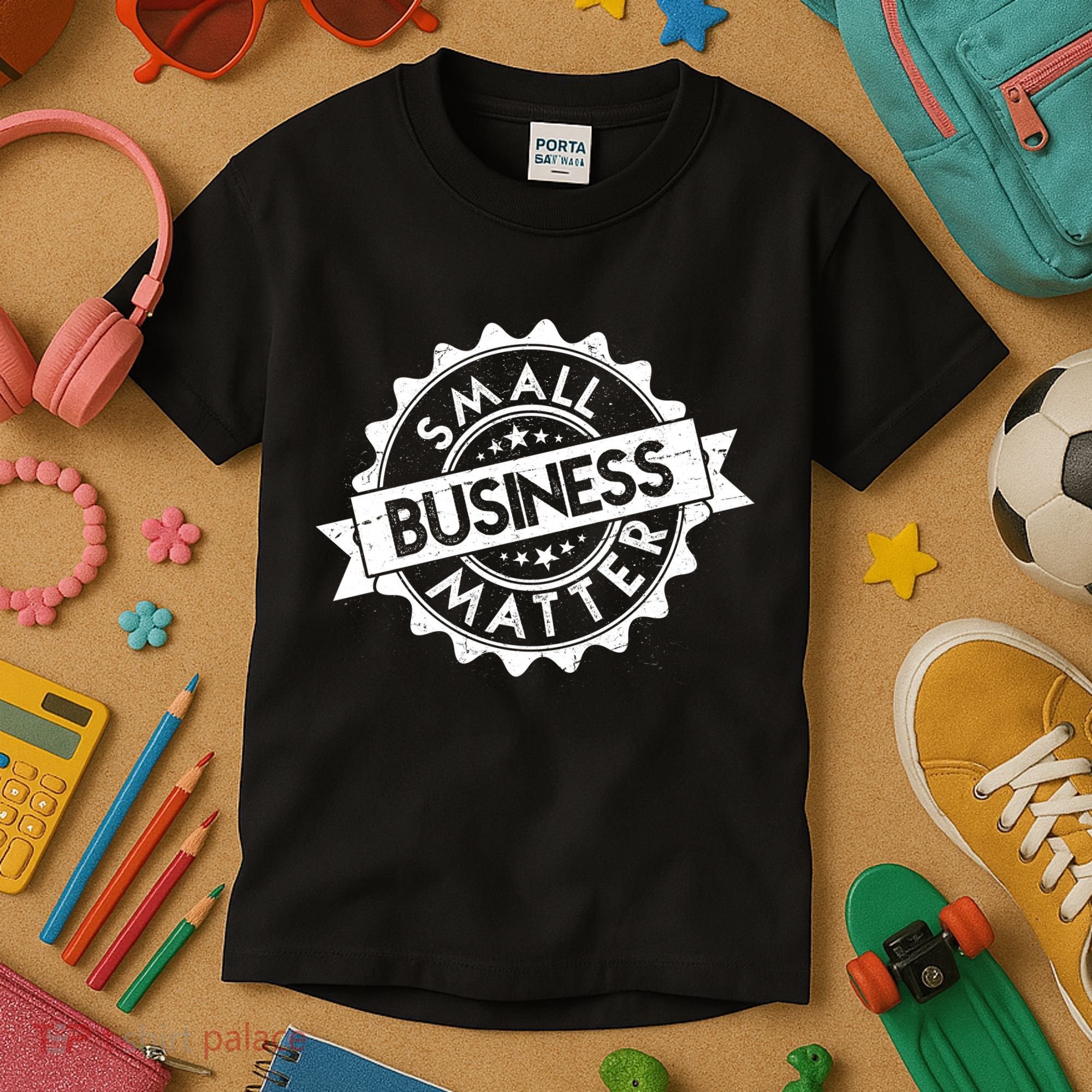 Small Business Matter Stamp Emblem Kids T-Shirt